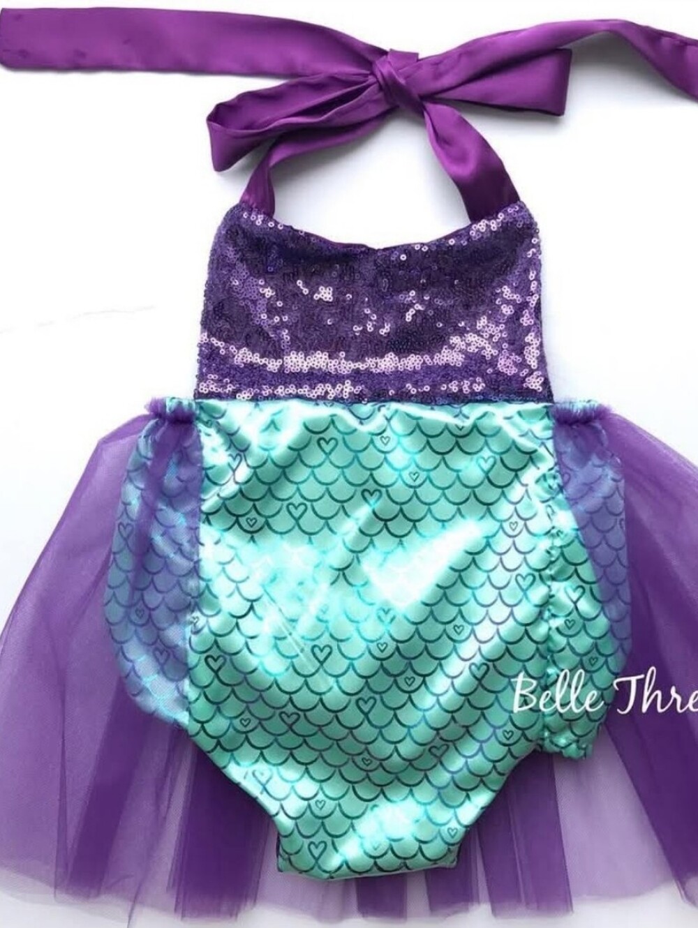 Belle Threads Mermaid Ariel Sequin Tutu Costume, 2T